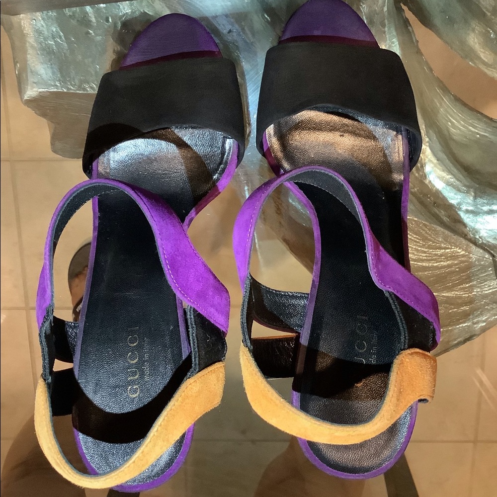 GUCCI Runway ‘Liberty’ Platform Sandals - Picture 6 of 12